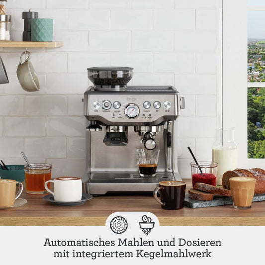 Sage The Barista Express, Kaffeemaschine mit manuellem, Schwarzer Sesam