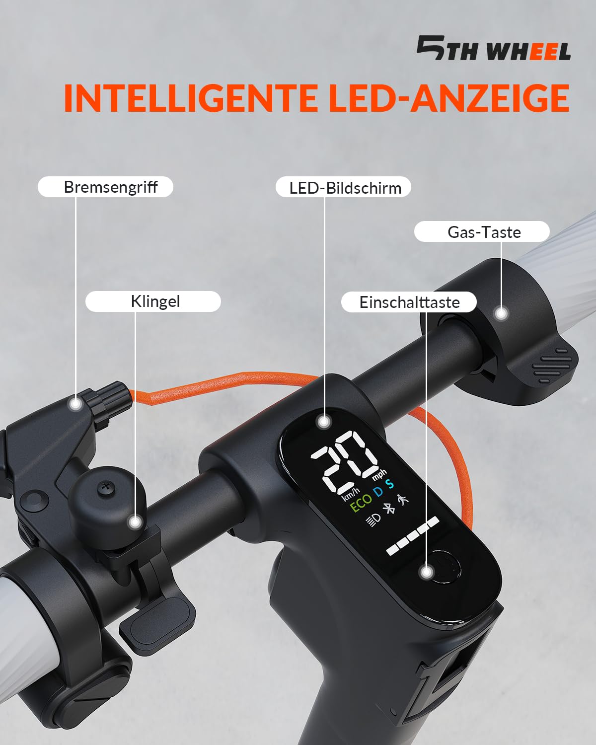 E Scooter mit Straßenzulassung, Vierfache Stoßdämpfung, 10 Zoll, Max 40km Reichweite 20km/h, Elektro Scooter bis 120kg, Blinker, APP-Verbindung, Duales Bremssystem E Roller für Erwachsene Faltbarer