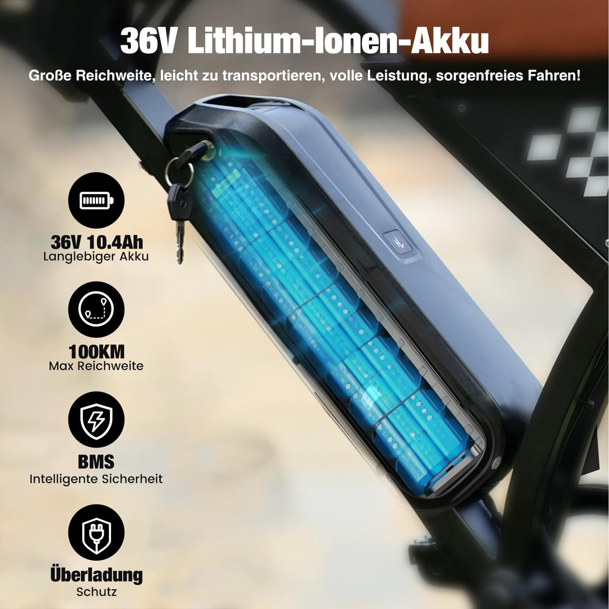 Finbike E Bike mit All-Terrain 20 * 4.0 Zoll Fetten Reifen,Elektrofahrrad mit 374.4mAh Abnehmbarem Akku,4 Fahrmodi,PAS Reichweite MAX 100KM,Elektrofahrräder für Herren Damen,E Fahrrad mit 250W Motor