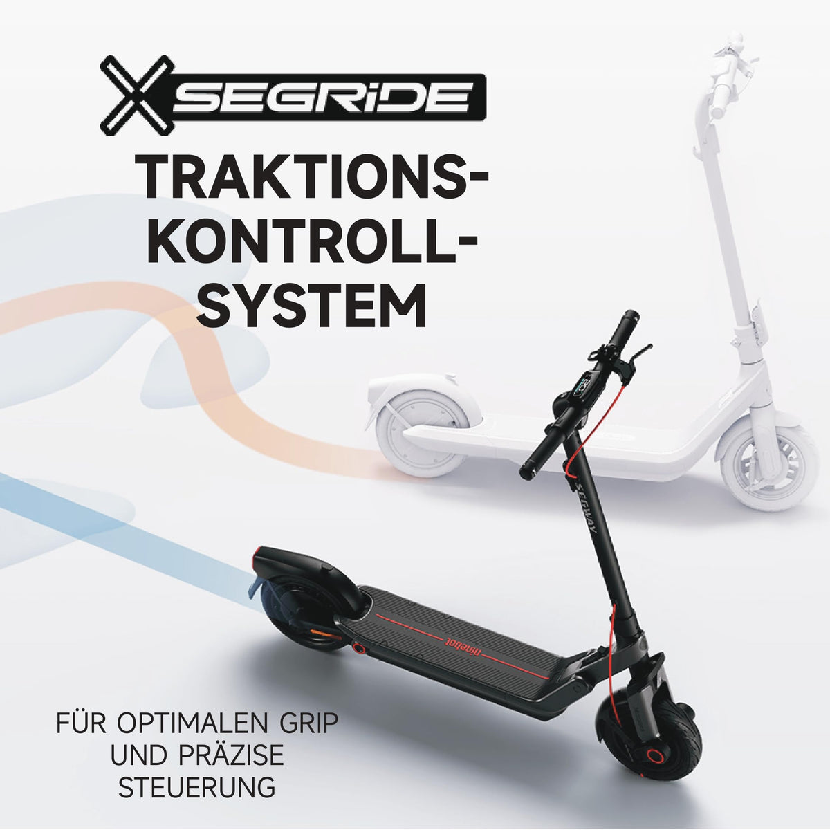 Segway-Ninebot E3 D E-Scooter für Pendler mit Straßenzulassung, 45km Reichweite (37km bei 20km/h), 800W Motor, faltbar & leicht (17,5kg), Federung vorne & hinten, 10-Zoll Reifen, IPX5