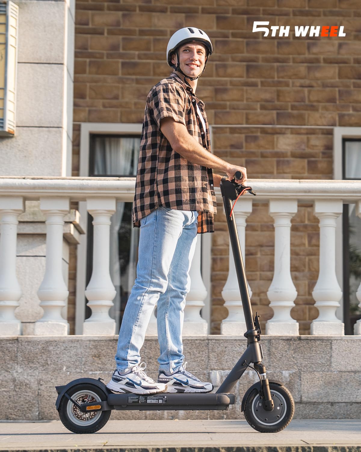 E Scooter mit Straßenzulassung, Vierfache Stoßdämpfung, 10 Zoll, Max 40km Reichweite 20km/h, Elektro Scooter bis 120kg, Blinker, APP-Verbindung, Duales Bremssystem E Roller für Erwachsene Faltbarer