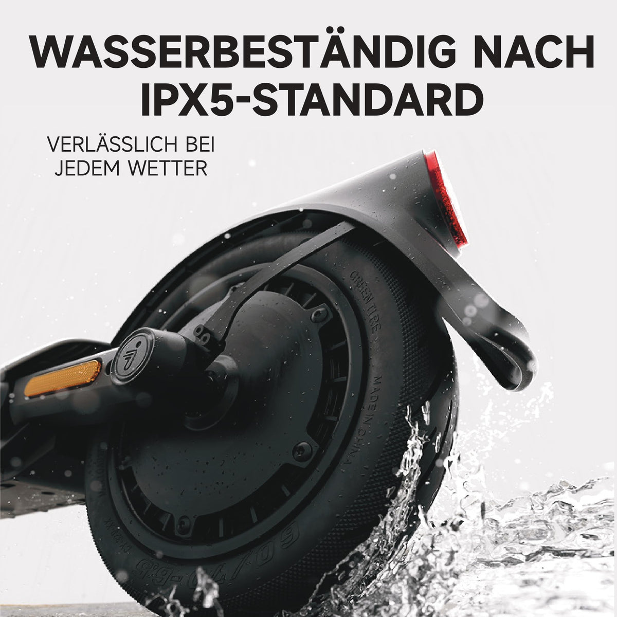 Segway-Ninebot E3 D E-Scooter für Pendler mit Straßenzulassung, 45km Reichweite (37km bei 20km/h), 800W Motor, faltbar & leicht (17,5kg), Federung vorne & hinten, 10-Zoll Reifen, IPX5