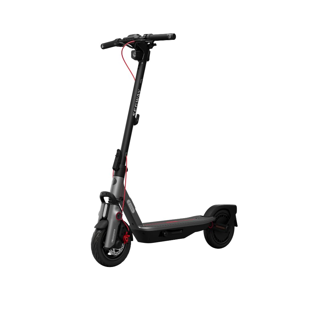 Segway-Ninebot F3 D, E-Scooter mit Straßenzulassung für Erwachsene, 70km Reichweite im Eco-Modus, 120kg Tragfähigkeit, doppelte hydraulische Federung, Smart Display, Schwarz