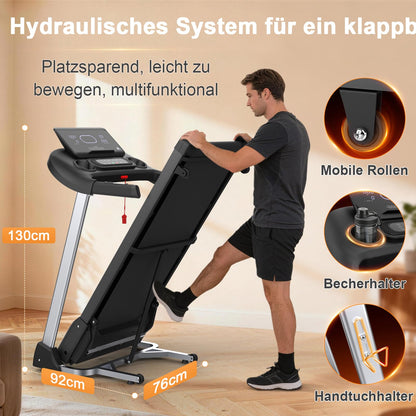 Kitopa Laufband für Zuhause, 48*120CM Laufbereich,Klappbar mit 18% Steigung