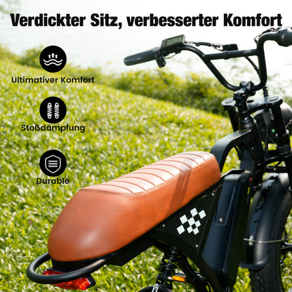 Finbike E Bike mit All-Terrain 20 * 4.0 Zoll Fetten Reifen,Elektrofahrrad mit 374.4mAh Abnehmbarem Akku,4 Fahrmodi,PAS Reichweite MAX 100KM,Elektrofahrräder für Herren Damen,E Fahrrad mit 250W Motor