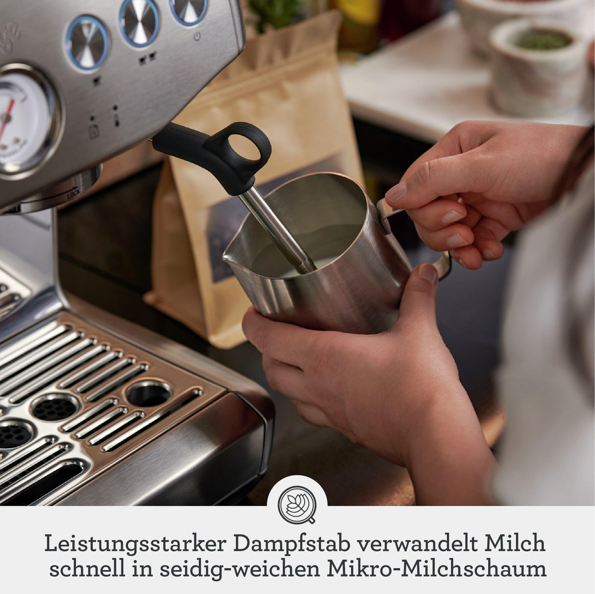 Sage The Barista Express Impress, Schwarzer Edelstahl