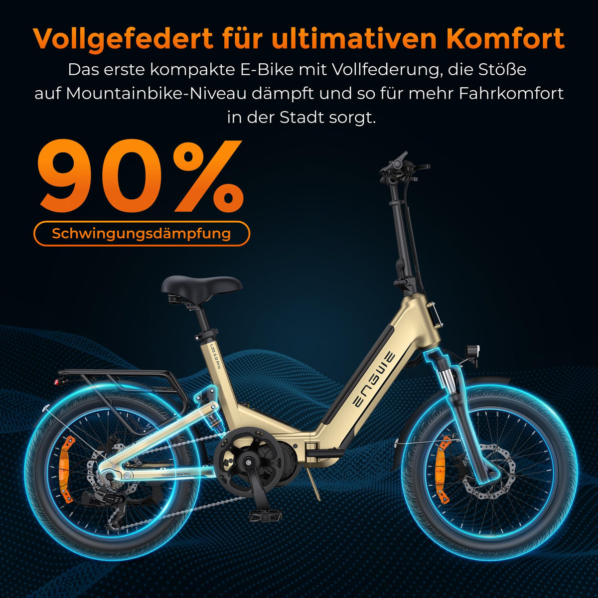 ENGWE E Bike mit APP&IoT, Ebike 48V 15Ah Akku bis 160km