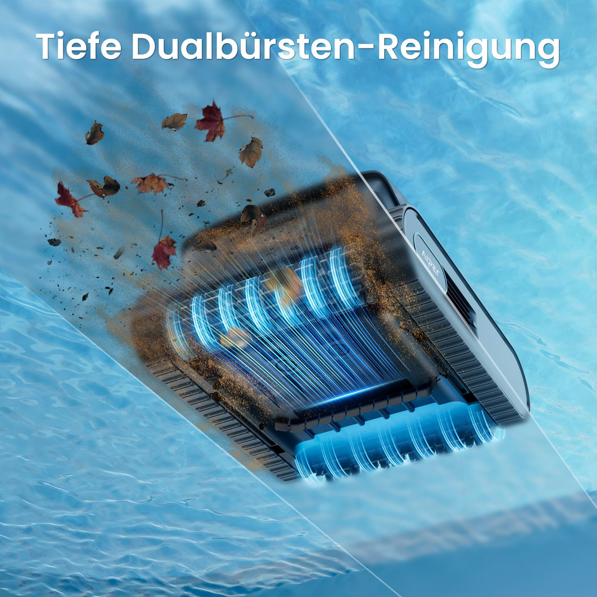(2026 Neu) Aiper Scuba V3 Poolroboter Akku für Wand und Boden mit KI-Vision, Leichter Poolsauger, Leistungsstarke Saugleistung, 3 μm Filter, Wasserlinienreinigung, für Pools bis zu 200 m²